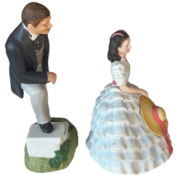 Set of 2 VTG AVON Gone With The Wind Rhett Butler Scarlett O'Hara Figurines-READ - Picture 3 of 13